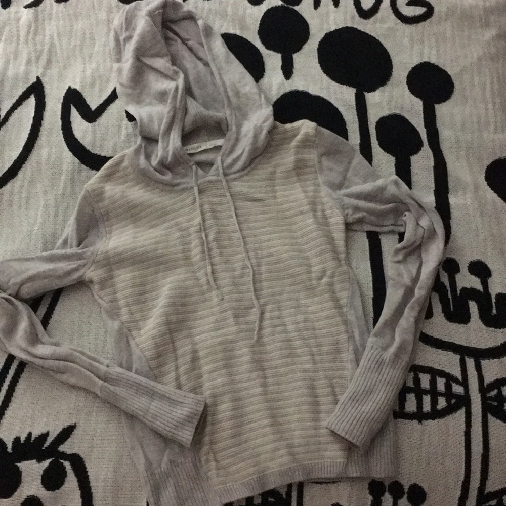 Athleta striped merino hoodie
